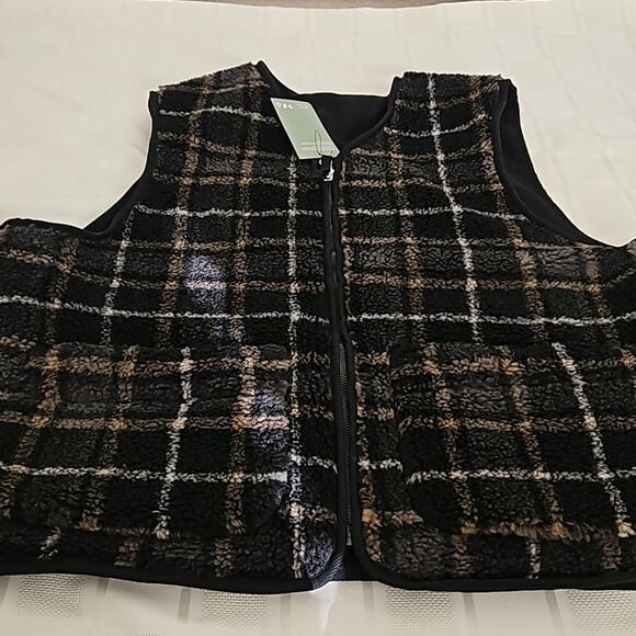 H&M Men's Outerwear Zip-Up Vest Large Black/ Gray - Picture 14 of 16